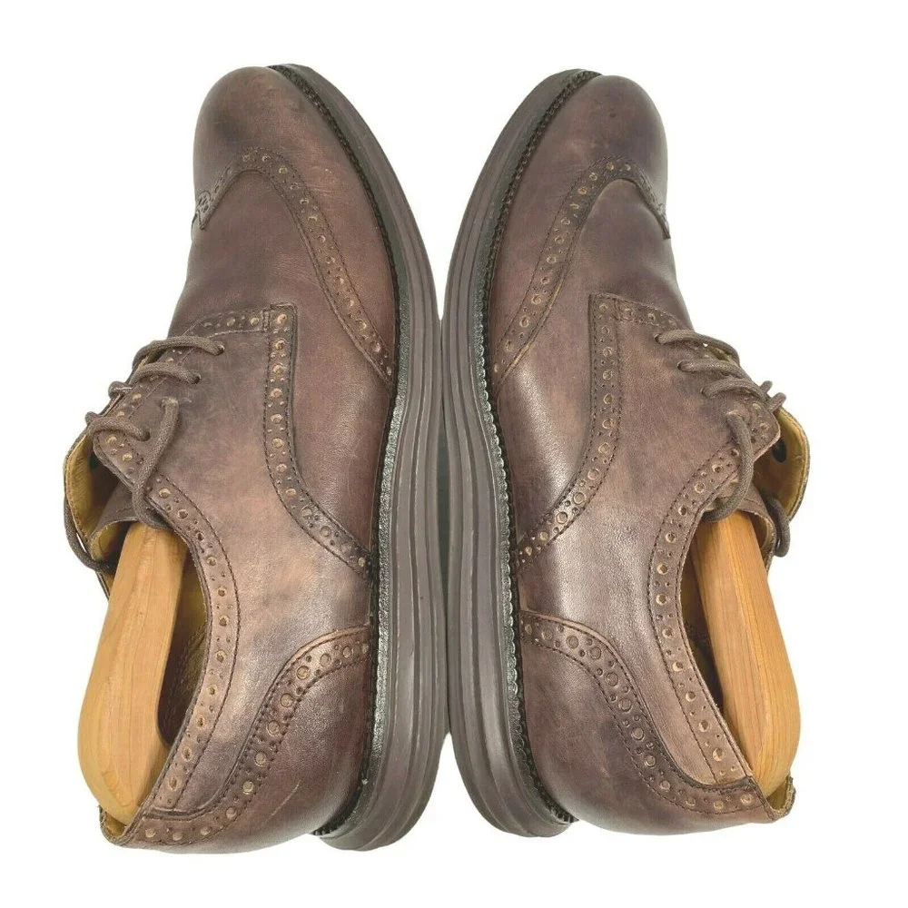Cole Hann Lunargrand Mens Size 10 M Shoes‎ Wingtip Oxford Dress Brown C12698